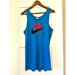 Retro Nike Graphic Tanktop Unisex X-Large Cotton Blue Red Oregon USA